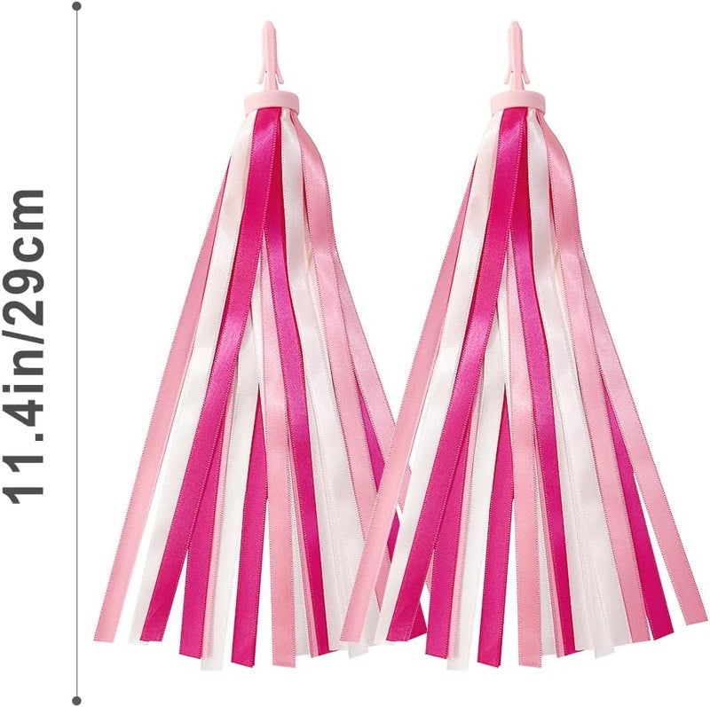 IEALODS 1Pair Kids Bike Handlebar Streamers, Children Scooter Handlebar Colorful Tassel Ribbon Bicycle Grips Baby Carrier Accessories - Image 3